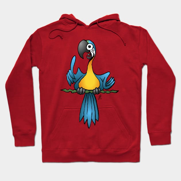 Talking parrot Hoodie by Cardvibes